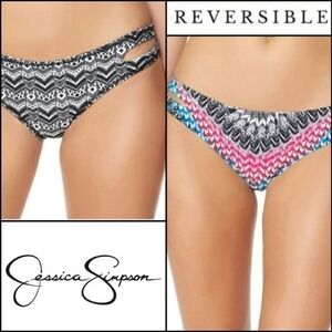 NEW! JESSICA SIMPSON. Reversible Split Hipster Bikini Bottom.